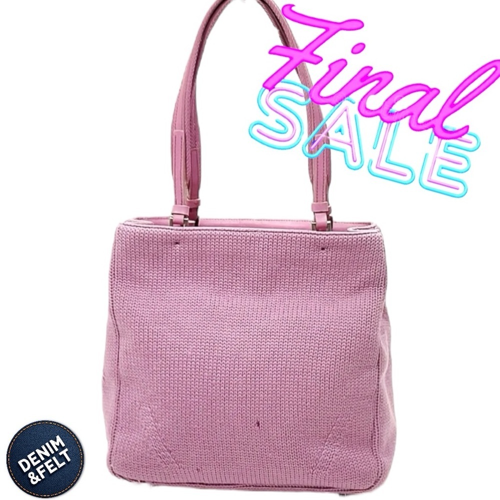 Prada Women’s‎ Purple/Lavender Vintage Wool Knitted Tote Bag/Purse/Handbag 💜